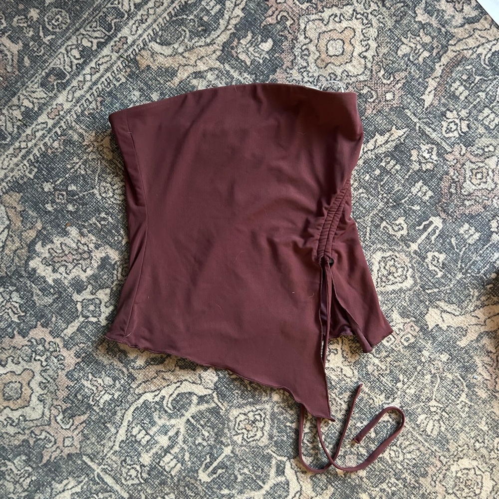Hello Molly rust brown colored tube top